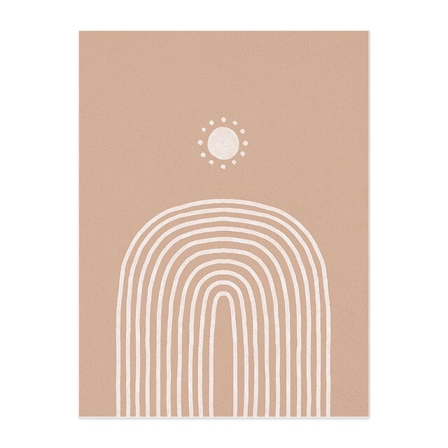 Poster- Abstrakte Kunst / Sonne und Regenbogen / 02