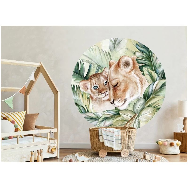 Wandtattoo Löwe / Kreis