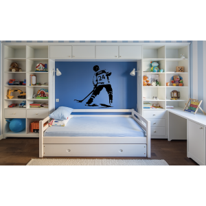 Wandtattoo - Eishockey-Spieler / Personalisierter / Transparent