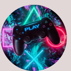 Wandtattoo - PLAY / Joystick / Runde