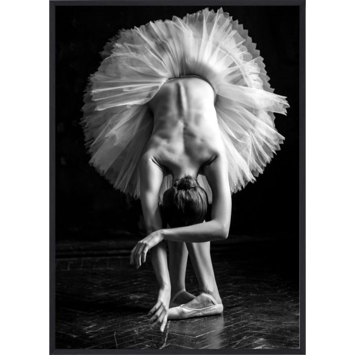 Poster - B&W tanzende Frau / Flach verpackt