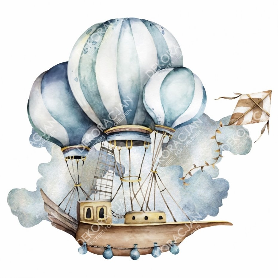 Wandtattoo - Ballonschiff