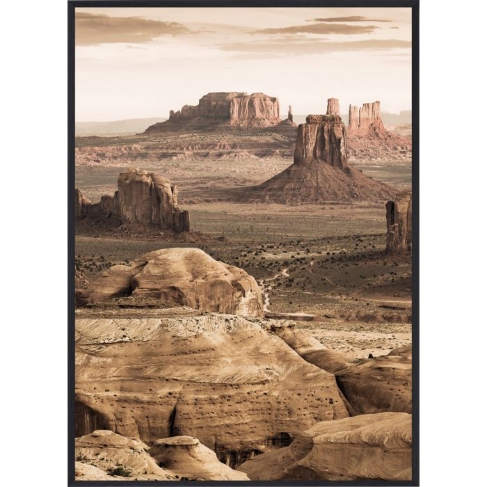 Poster - Wüstenfelsen / Flach verpackt