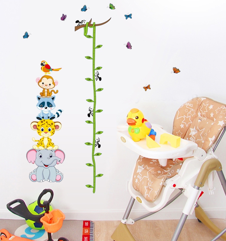 Wandtattoo - Kletterpflanze / Höhenmaß