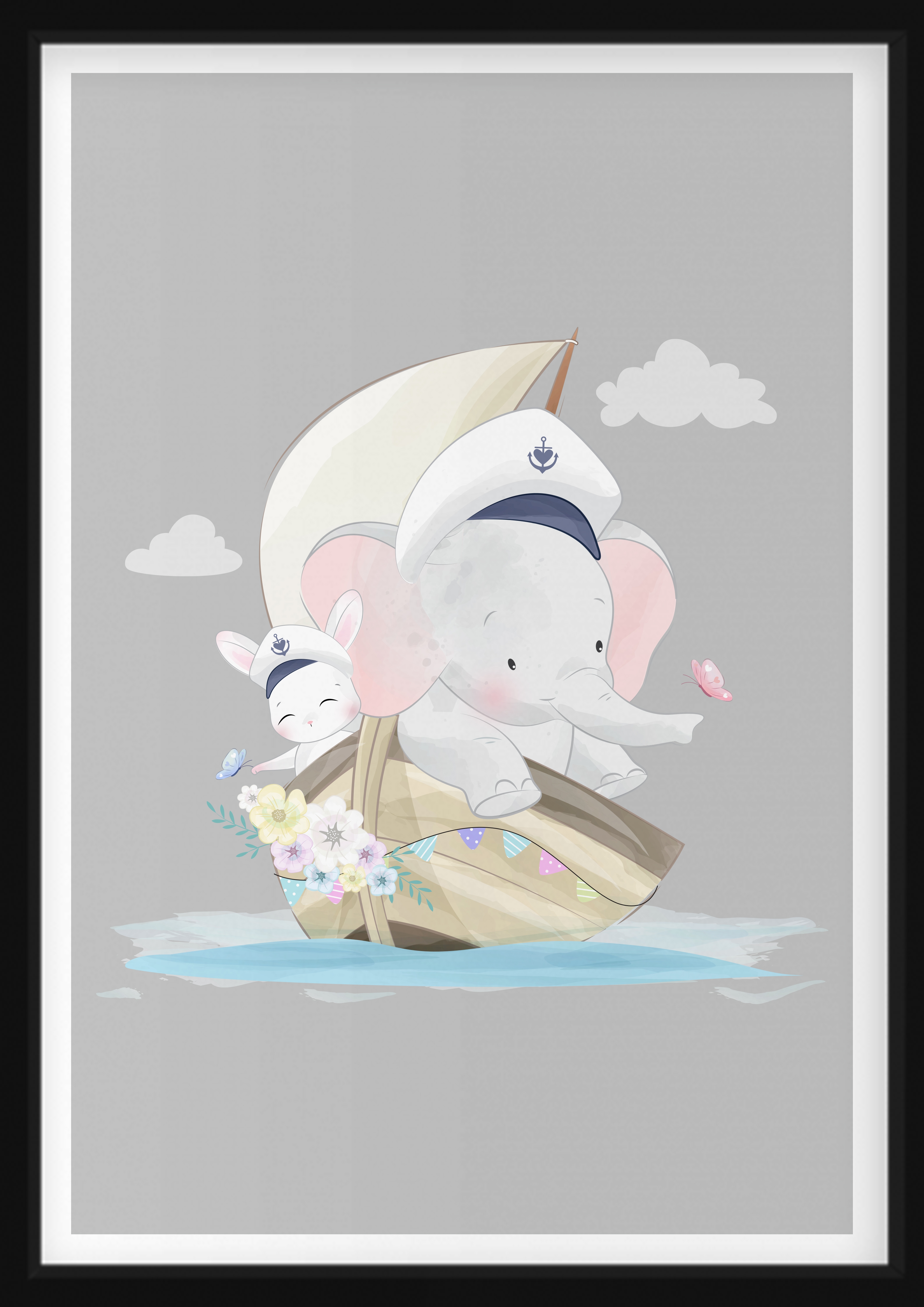 Poster - Elefant im Boot