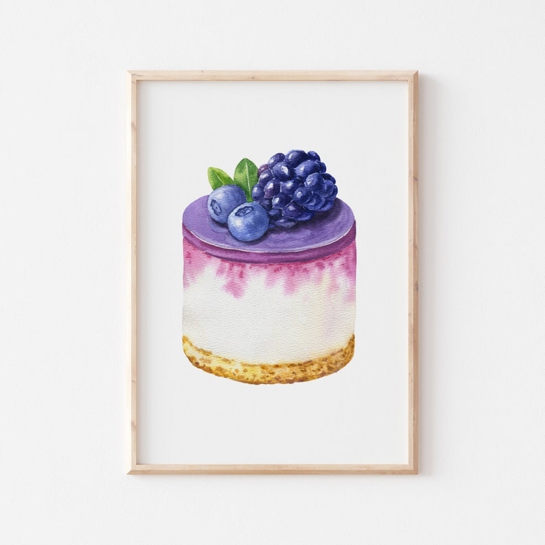 Poster - Brombeer- und Blaubeerkuchen
