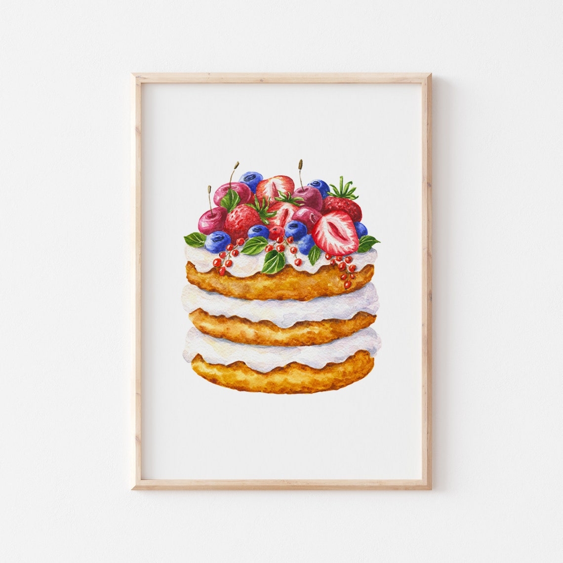 Poster - Kuchen mit Beeren