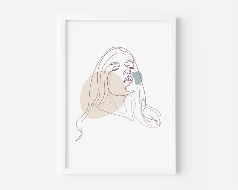 Poster - Abstraktes Frauengesicht