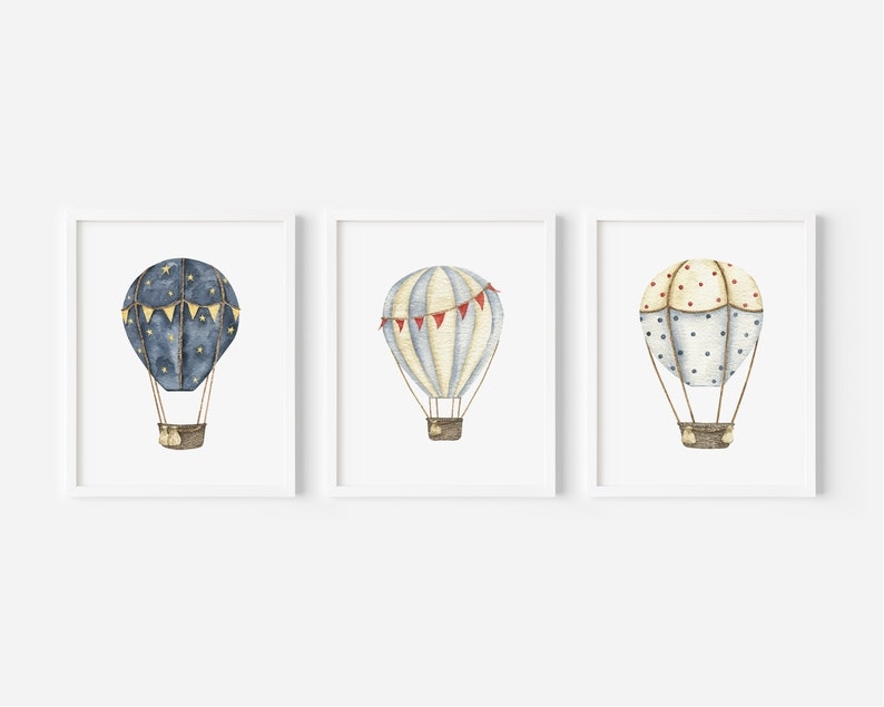 Poster – Vintage Luftballons / 3er-Set