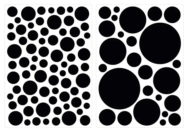 Wandtattoo - Punkte / Schwarz / 100 Stück / 03