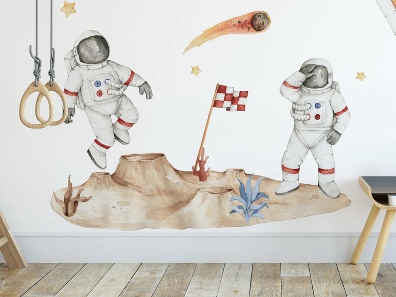 Wandtattoo - Raketen und Astronauten