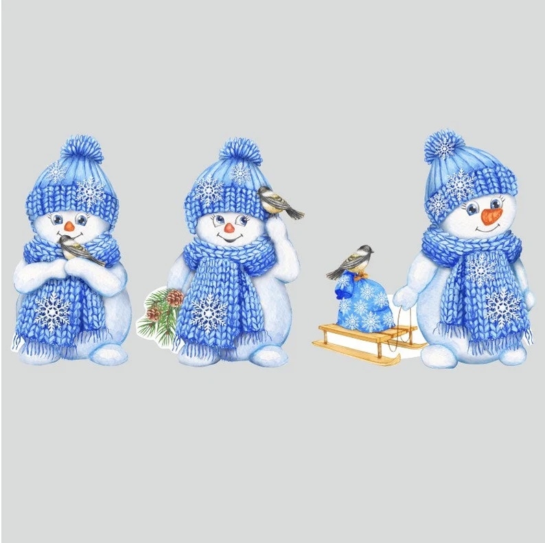 Wandtattoo - Weihnachtsschneemann