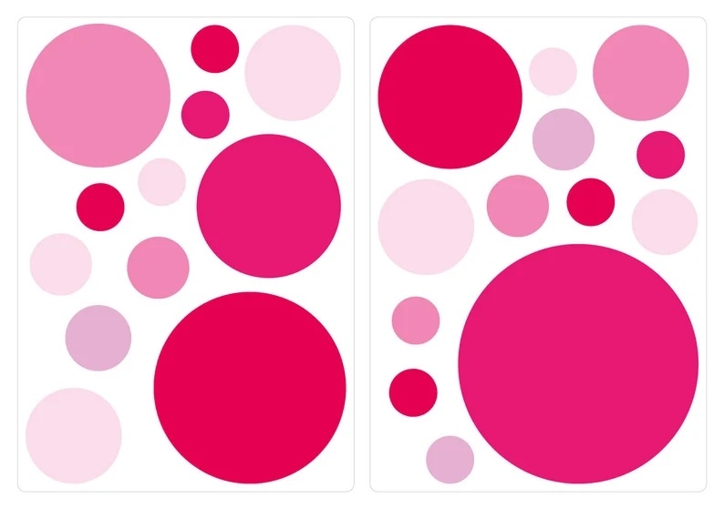 Wandtattoo - Punkte / Rosa