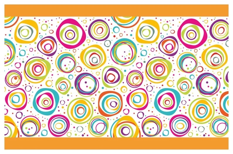 Wandtattoo - Punkte / Kindergartenkreise an der Grenze