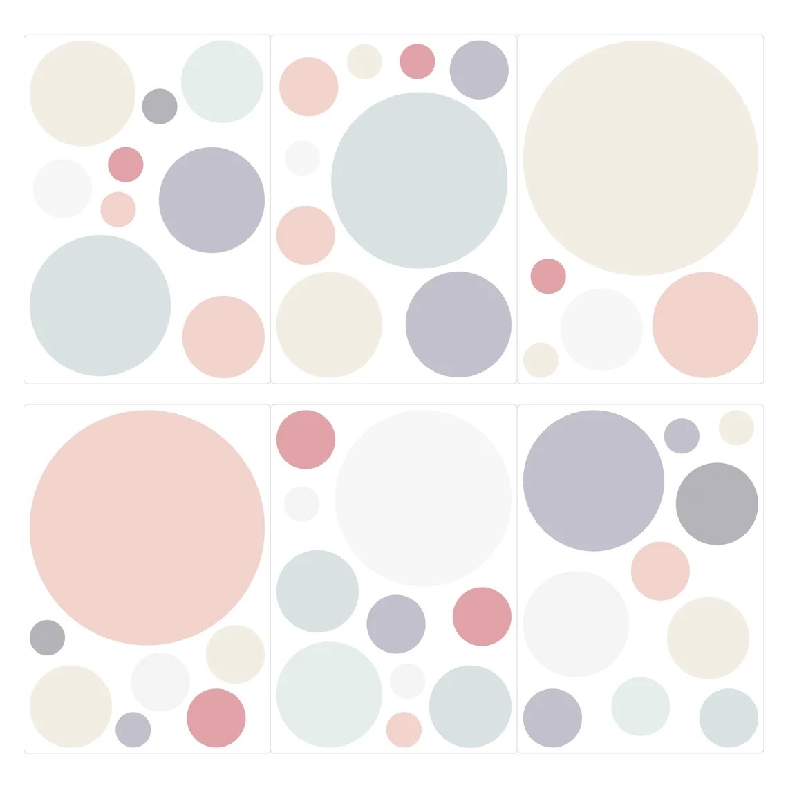 Wandtattoo - Punkte / Pastellton
