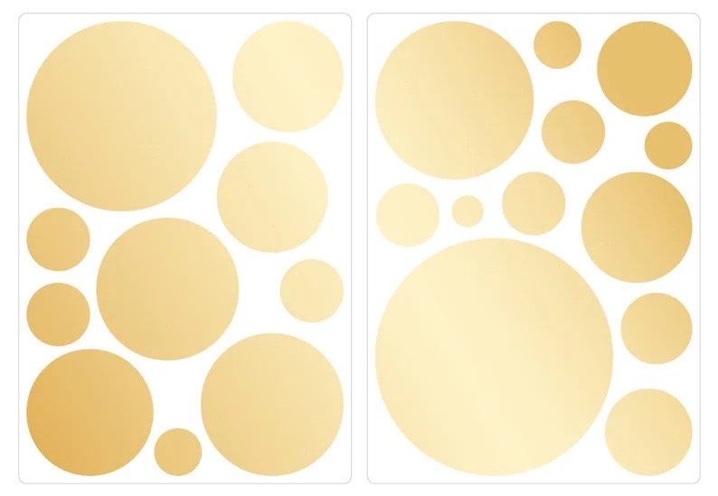 Wandtattoo - Punkte / Goldmatt / 03