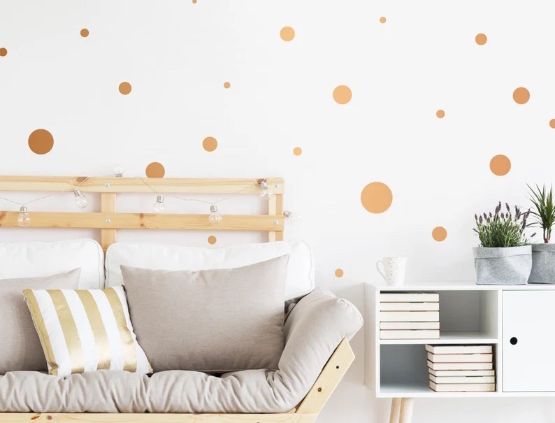 Wandtattoo - Punkte / Kupfer matt / 02