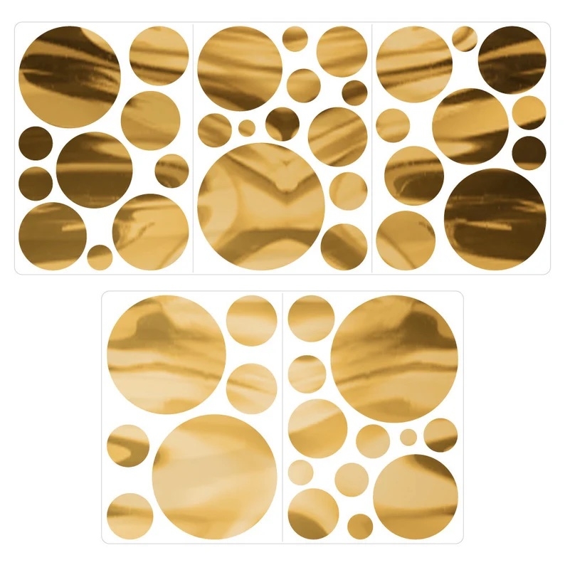 Wandtattoo - Punkte / Glänzendes Gold / 04