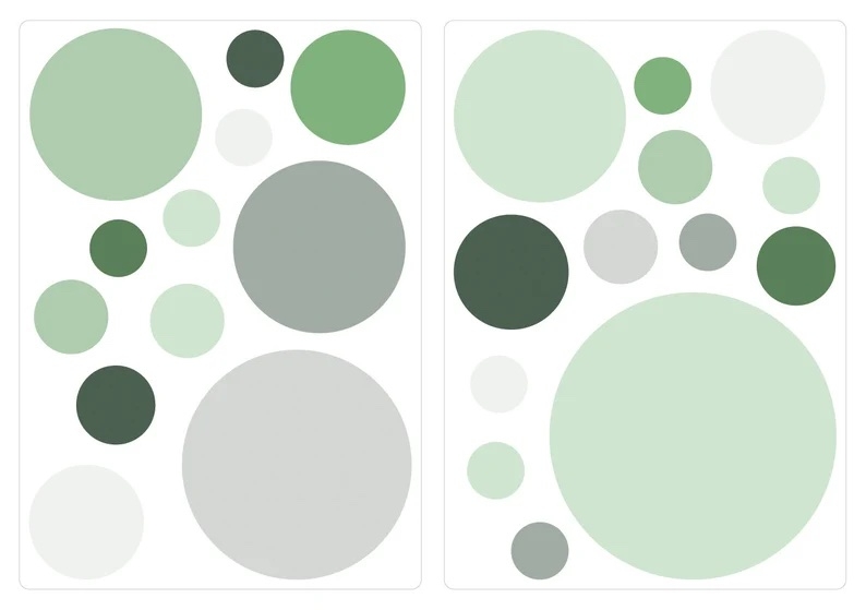 Wandtattoo - Punkte / Spa-Grün