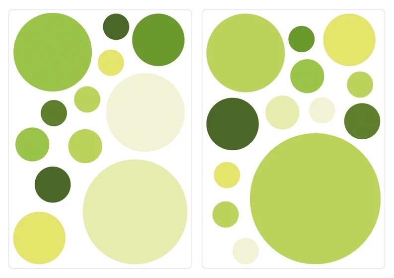 Wandtattoo - Punkte / Frucht Grün / 02