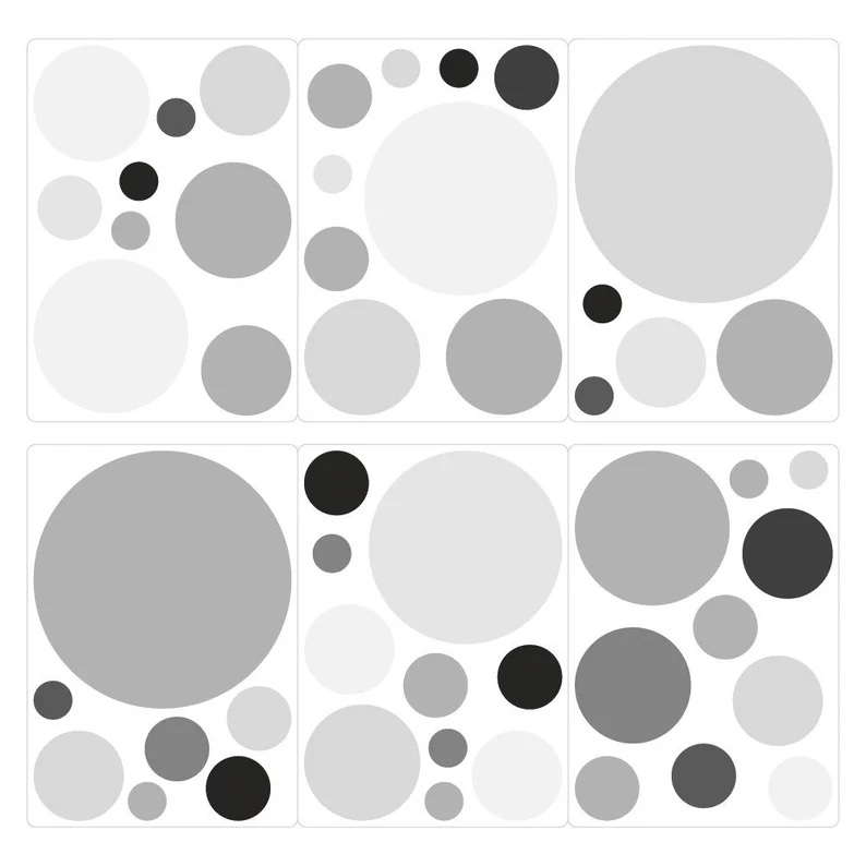 Wandtattoo - Punkte / Steingrau