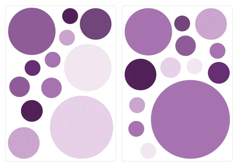 Wandtattoo - Punkte / Violett
