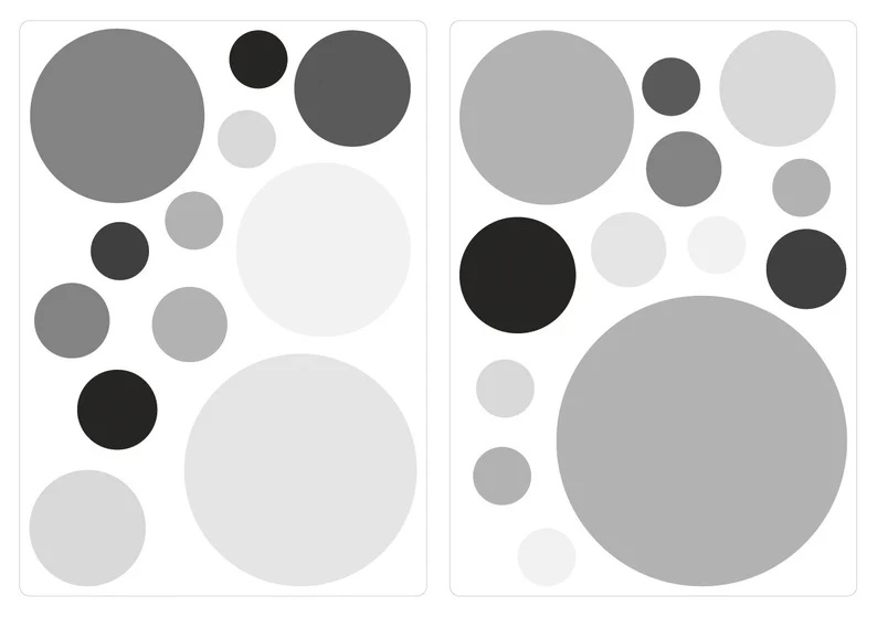 Wandtattoo - Punkte / Steingrau / 02