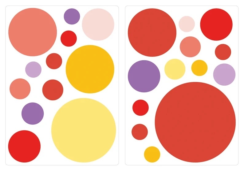 Wandtattoo - Punkte / Safran