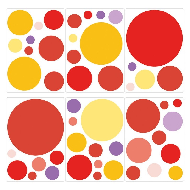 Wandtattoo - Punkte / Safran / 02