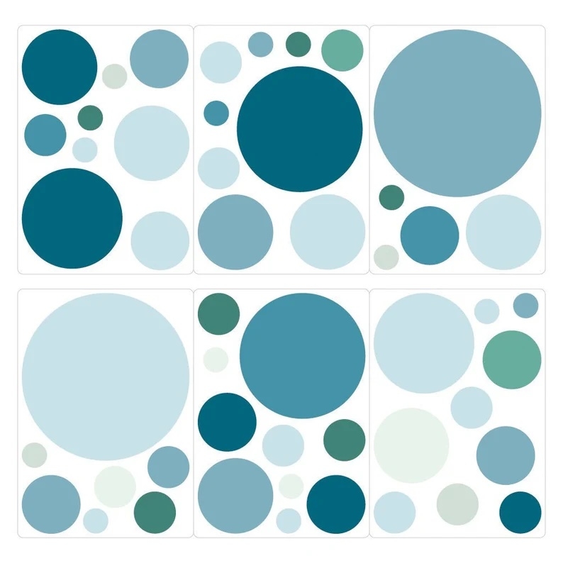 Wandtattoo - Punkte / Benzin und Grün