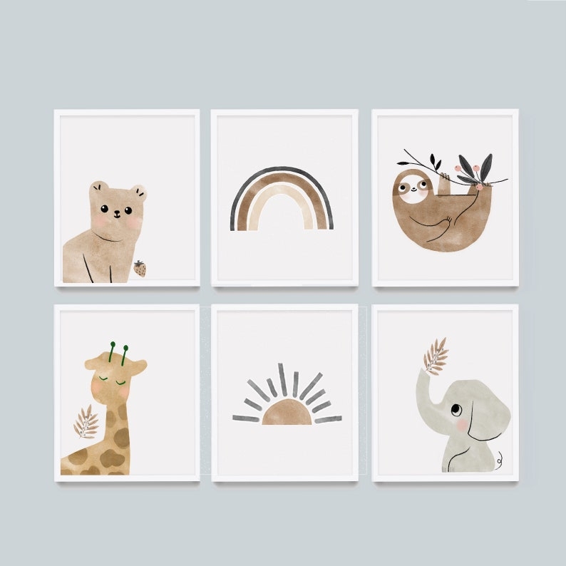 Poster - Boho Kinderzimmer / 6er-Set