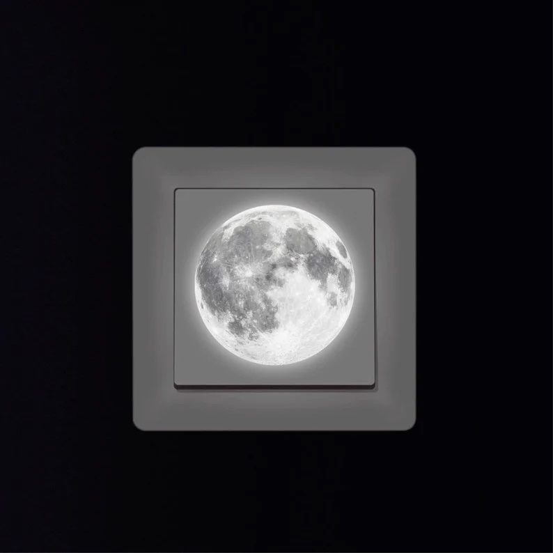 Wandtattoo - Lichtsticker / Mini Mond / Leuchten im Dunkeln