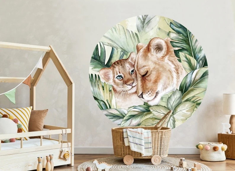 Wandtattoo - Löwe / Kreis