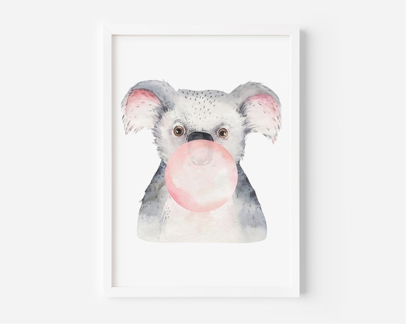 Poster - Koala mit Kaugummi
