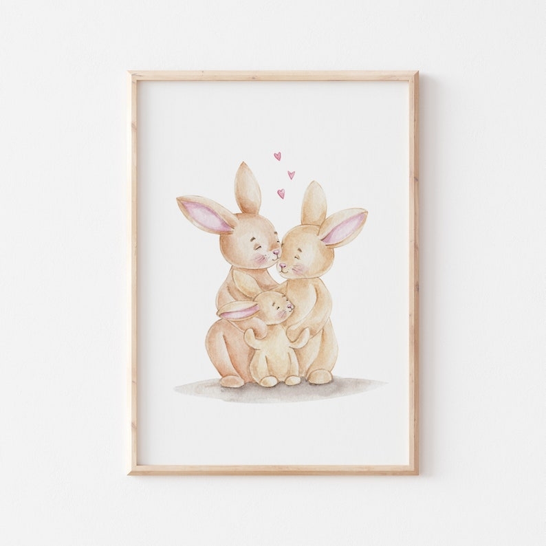 Poster - Hasenfamilie