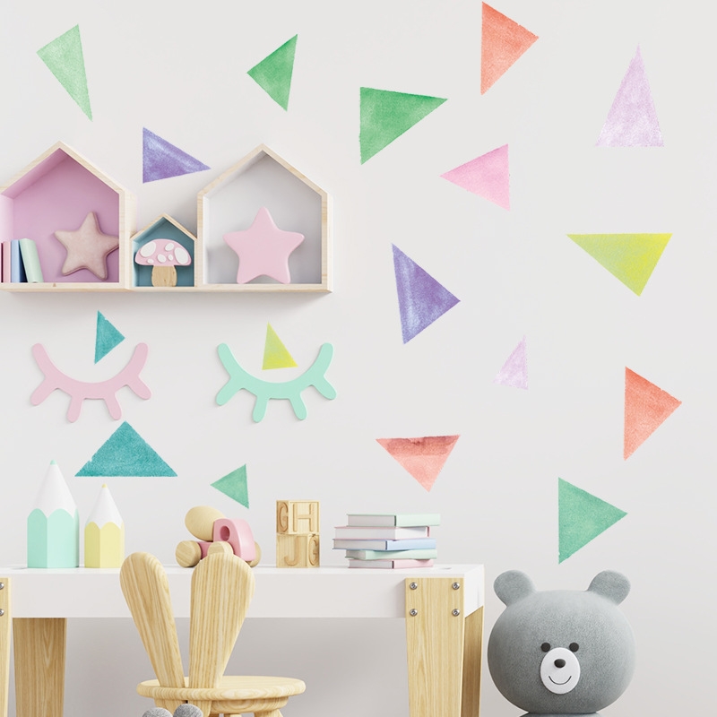 Wandtattoo - Mehrfarbige Dreiecke