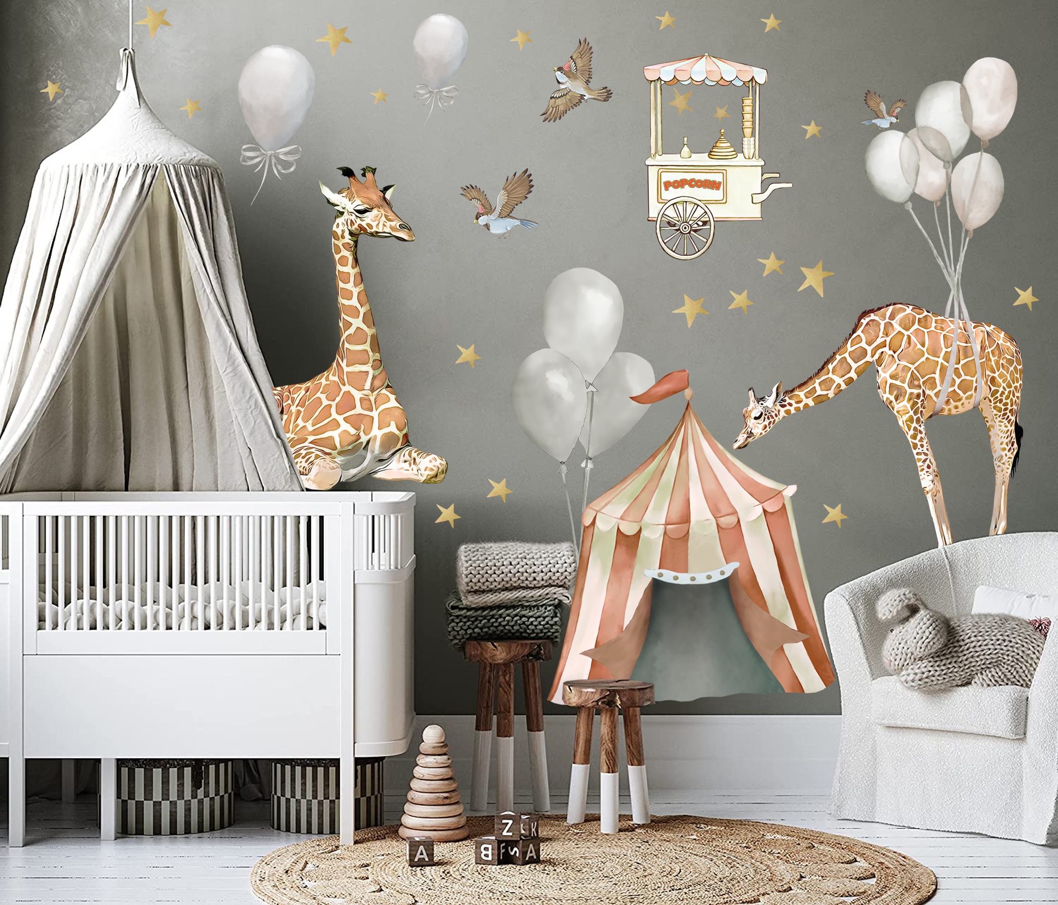 Wandtattoo - Cleo & Cloe-Zirkus