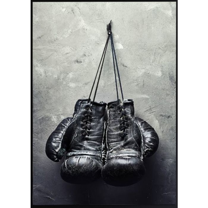 Poster - Schwarze Boxhandschuhe / Flach verpackt