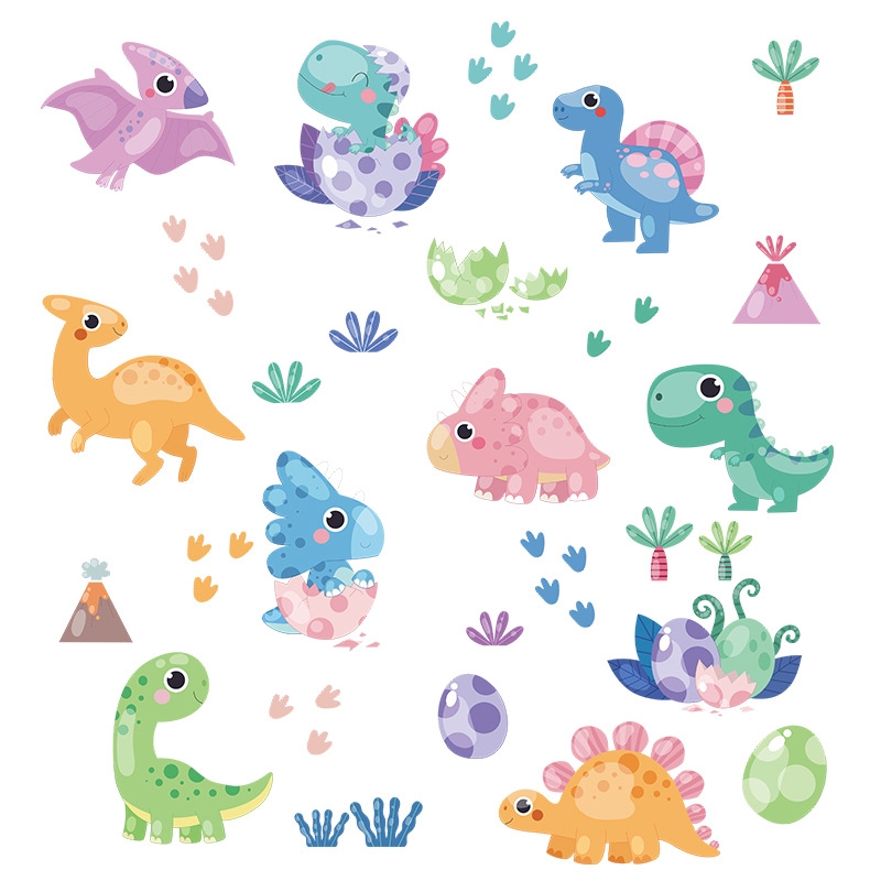 Wandtattoo - Dinosaurier und Eier