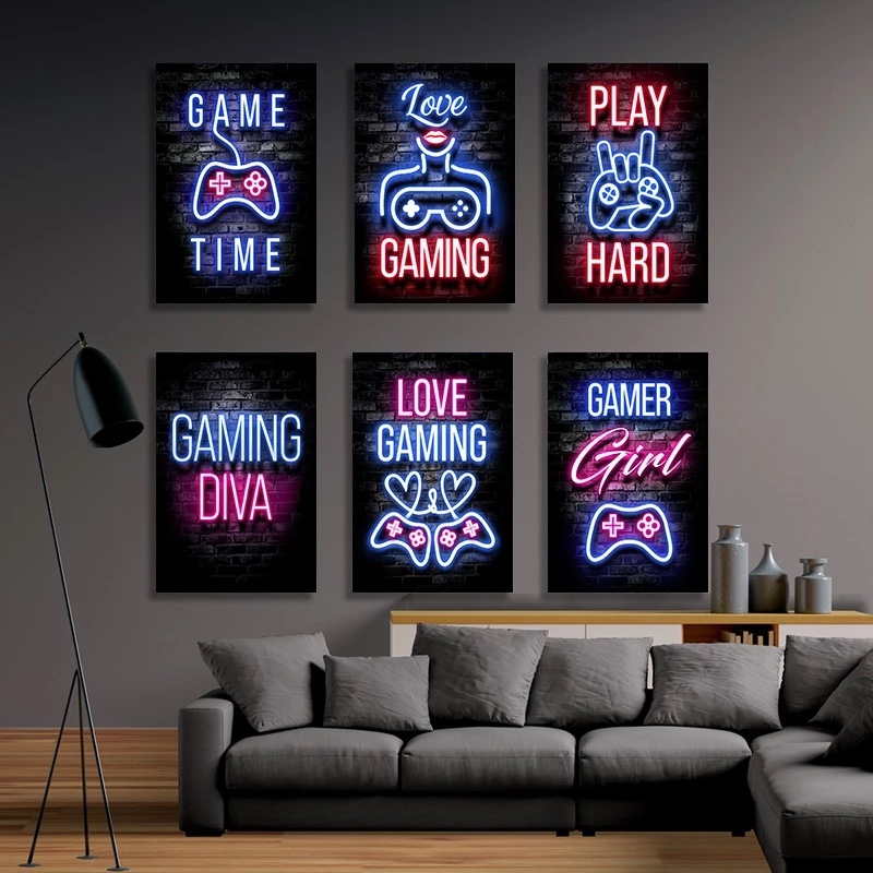 Poster - LOVE GAMING / 6er-Set