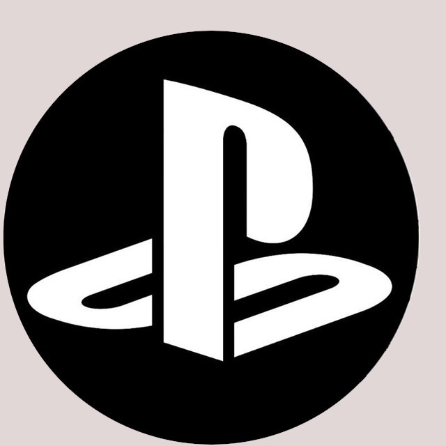 Wandtattoo - Playstation / Schwarz und Weiß / Runde