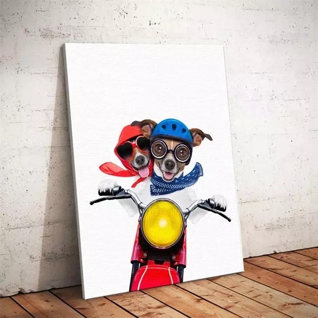 Poster - Hunde Fahrradtour