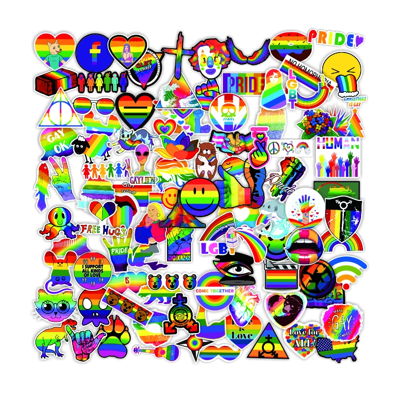 Aufkleber - LGBT / 100 Stück