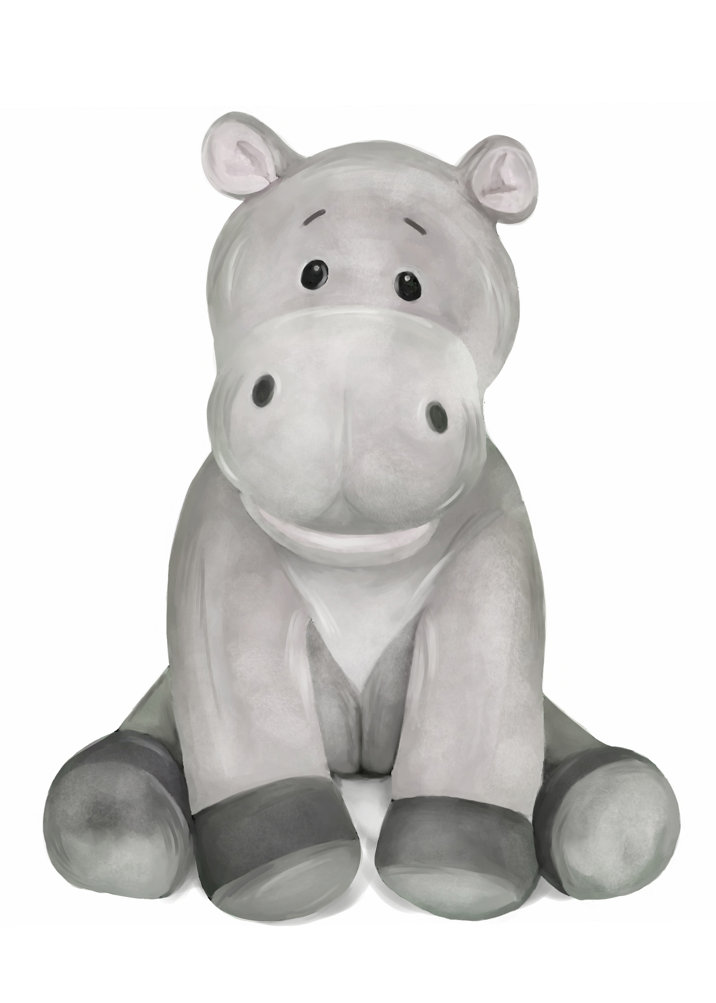 Wandtattoo - Nilpferd