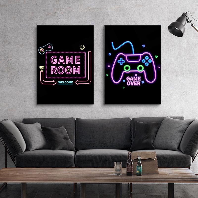 Poster - GAME ROOM / Neon / 2er-Set