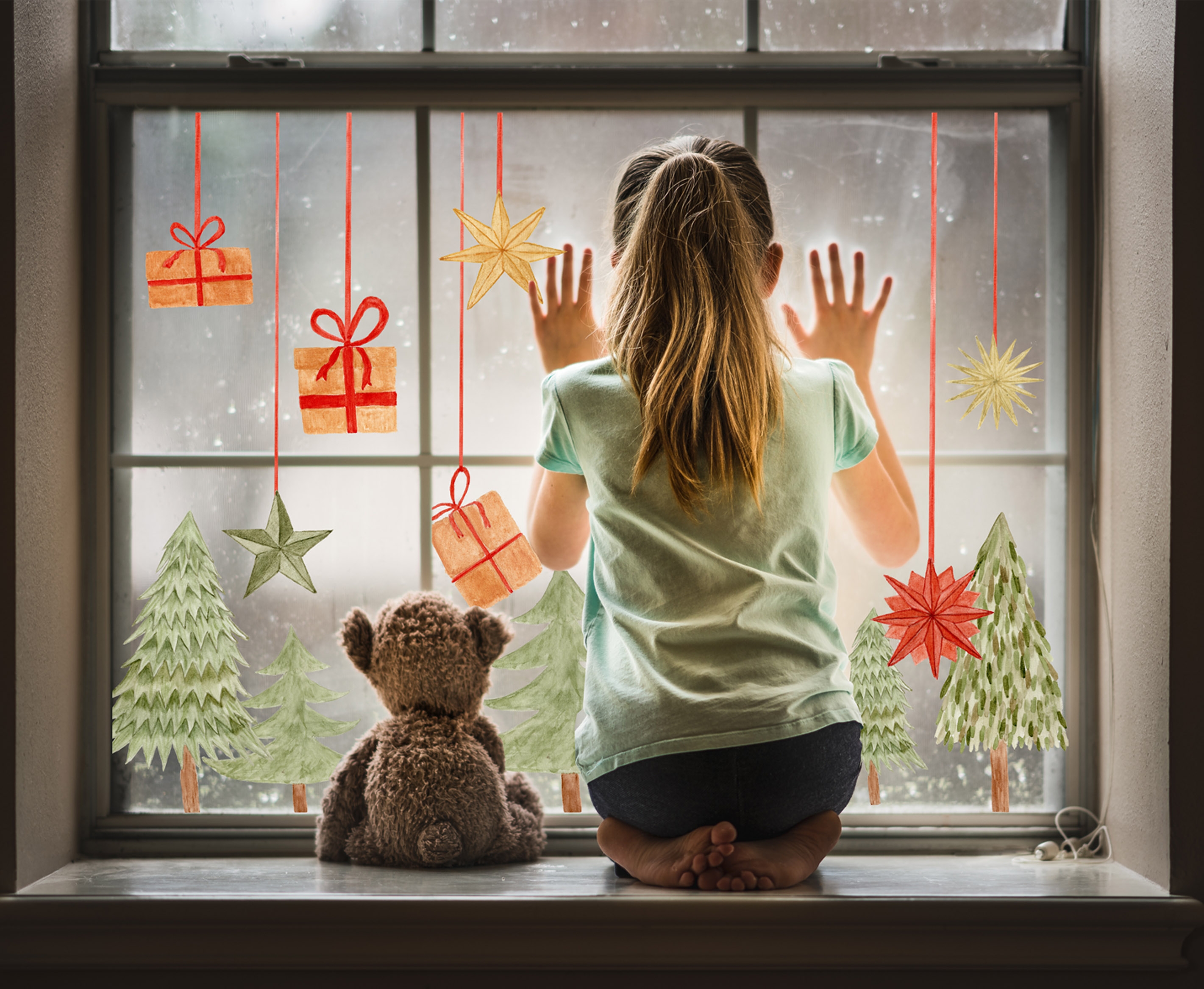 Wandtattoo - Aquarell Weihnachten