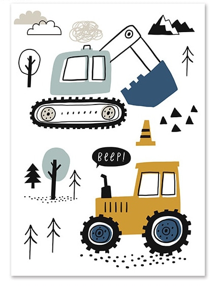 Poster - Baufahrzeuge / 02