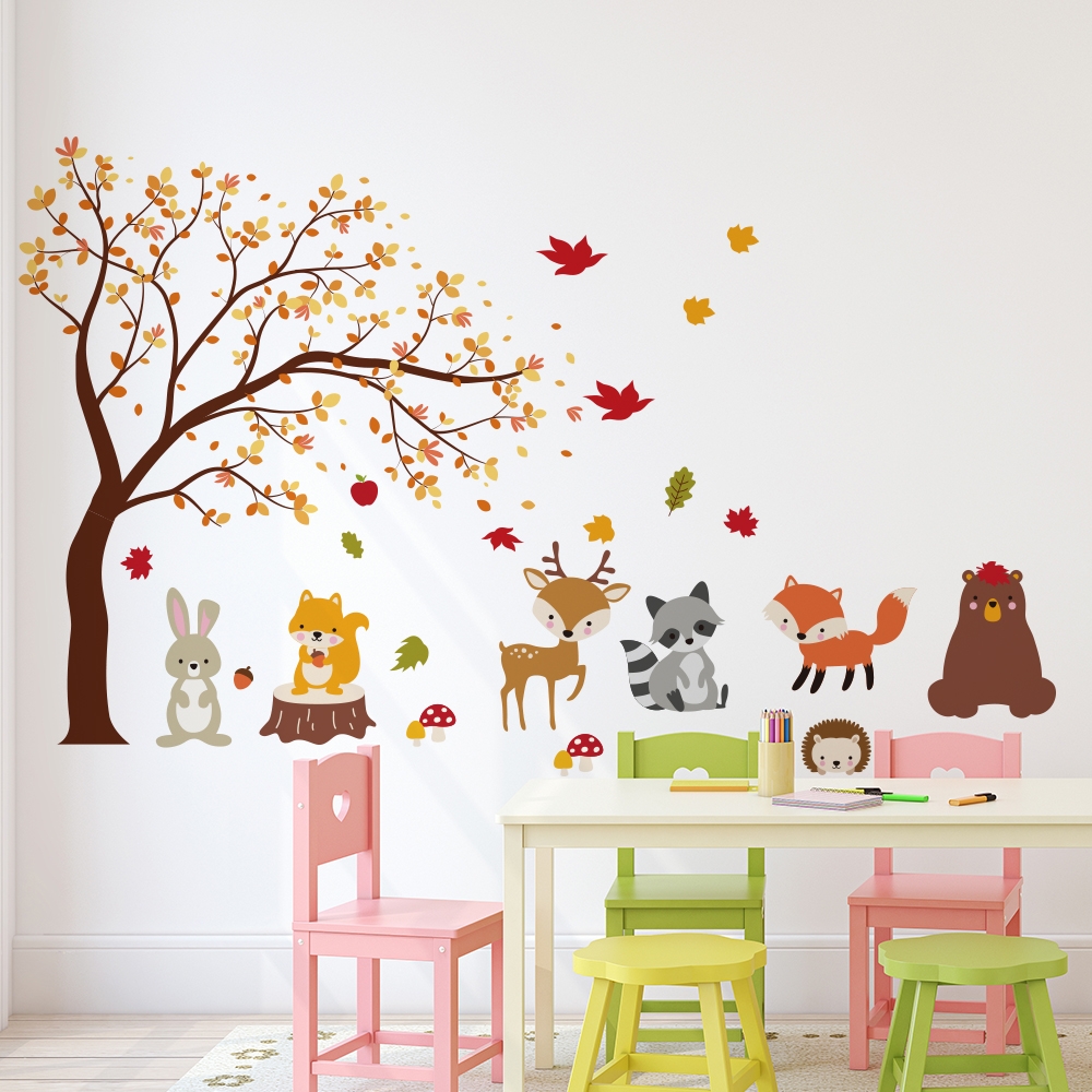 Wandtattoo - Safari-Tiere-Party