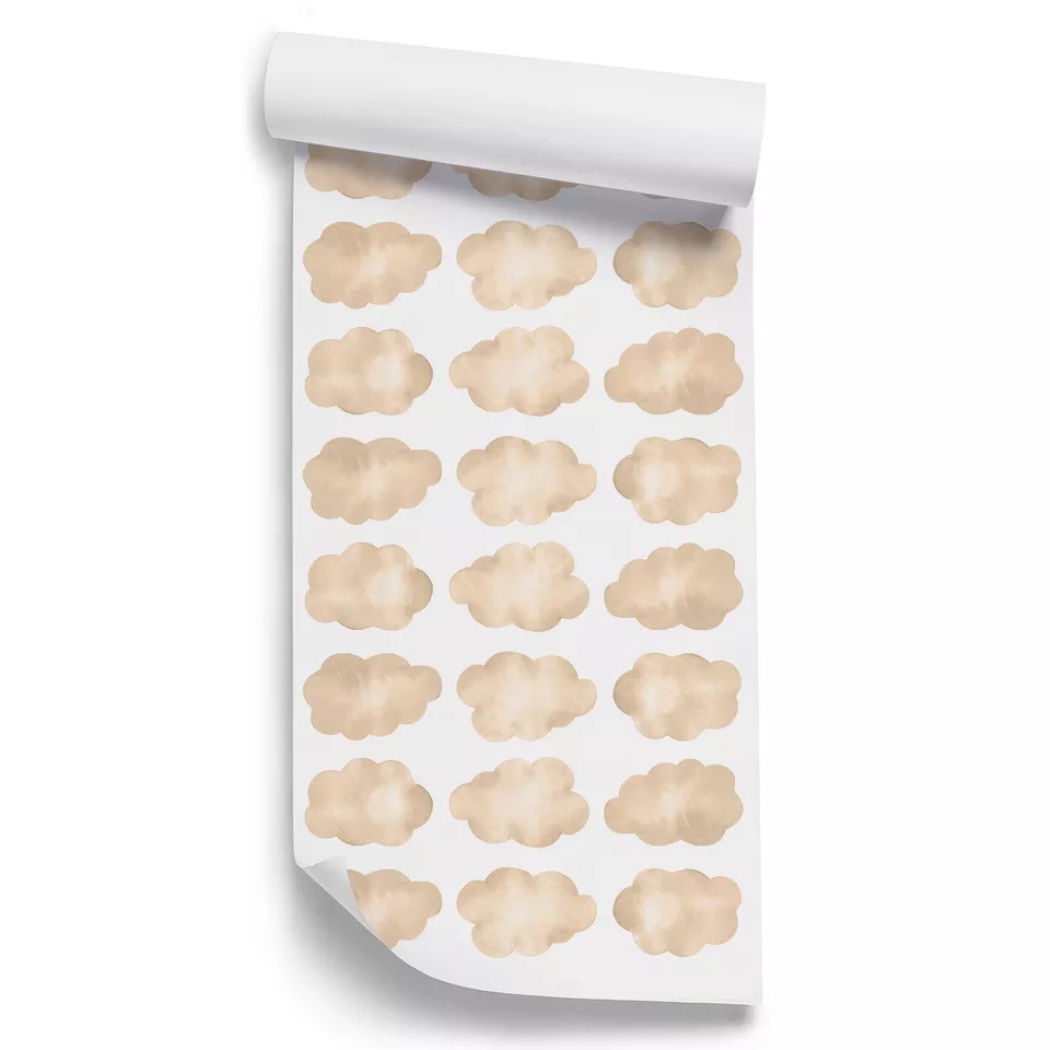 Wandtattoo - Wolken / Braun