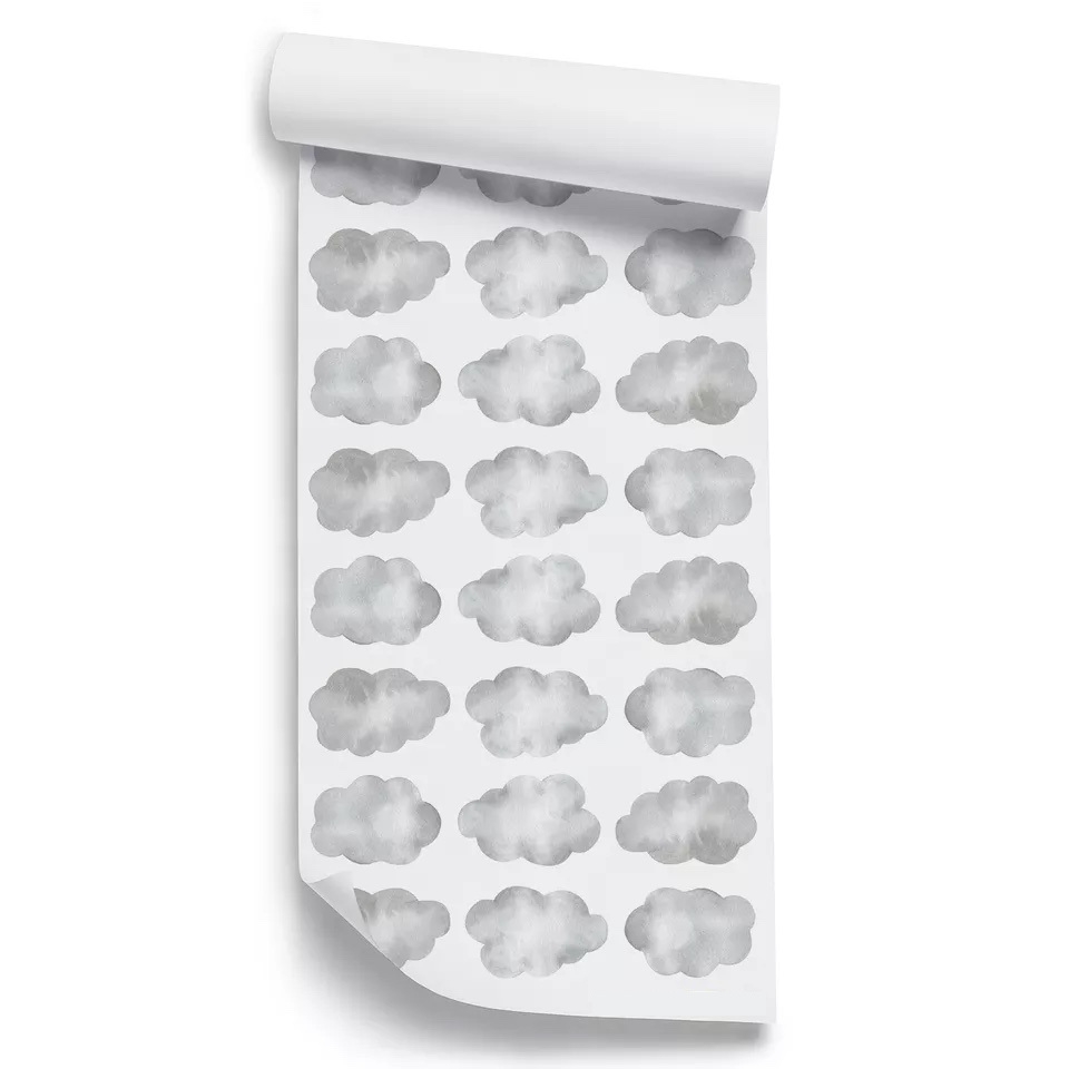 Wandtattoo - Wolken / Grau